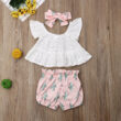 Baby Girl Ruffle Blouse & Shorts Set