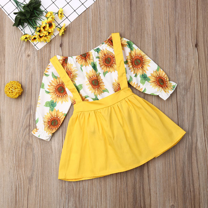 sunflower print baby clothes