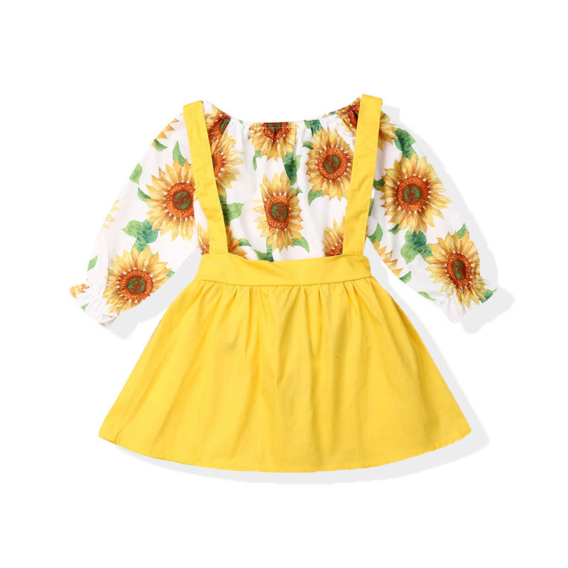 Baby Sunflower Onesie Dress for Girls 