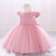 Princess Wedding Beaded Dress with Ruffles & Tulle Sleeveless for Girls