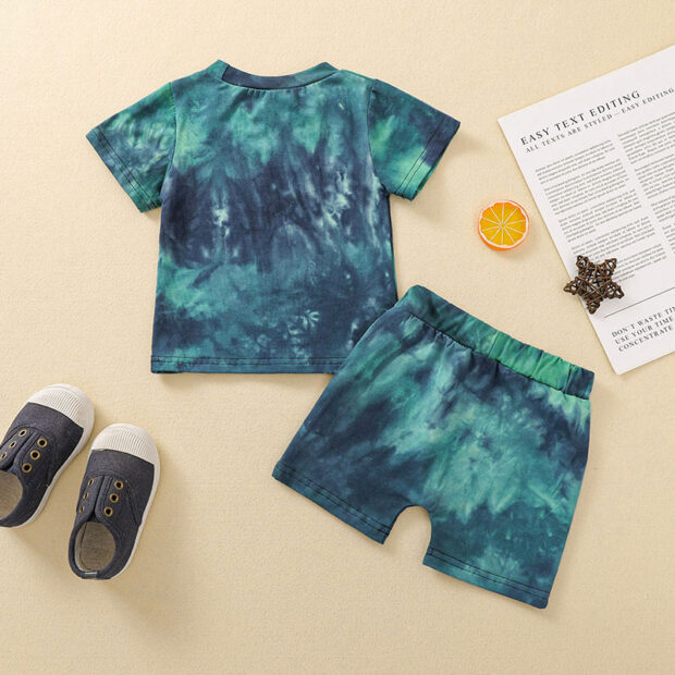 Gradient Color Shirt & Shorts Short Sleeve - Image 2