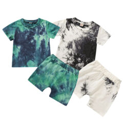 Gradient Color Shirt & Shorts Short Sleeve