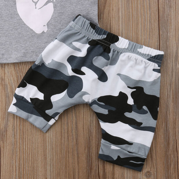 Baby Peace Sign Tank Top & Camouflage Shorts