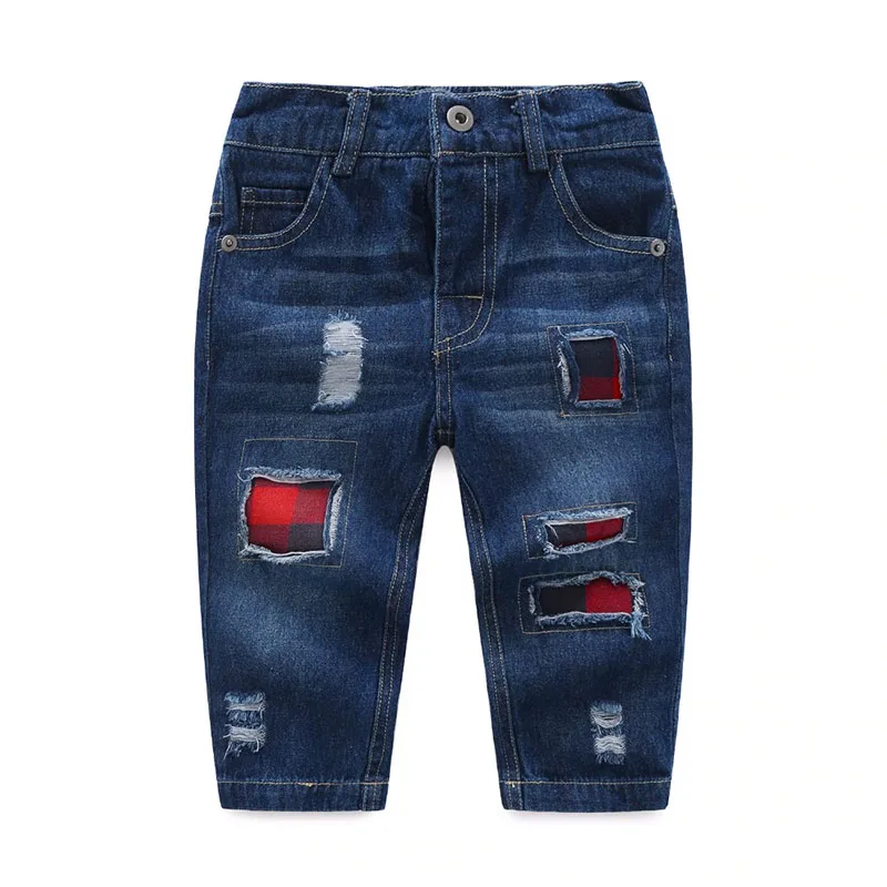 Baby Happiness Phrase Hoodie & Applique Patch Jeans Long Sleeve 2 pcs Set - Image 7