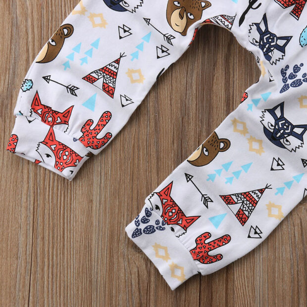 Happy Camper Print Shirt & Animal Variable Pattern Pants Long Sleeve - Image 5