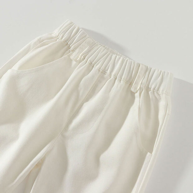 Baby Hearts Pattern Button Shirt Long Sleeve, Elastic Pants 2 pcs Outfit - Image 7