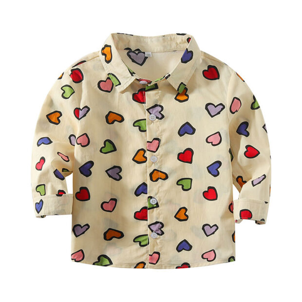 Baby Heart Pattern Shirt & Pants