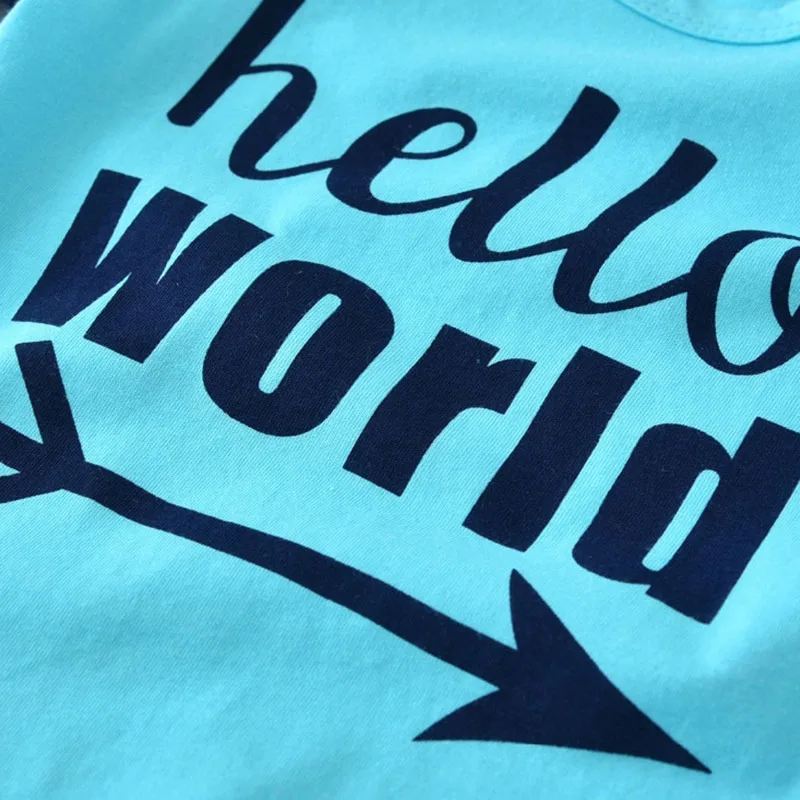 Hello World Newborn Sweater Reindeer Print Sweatpants with Beanie Hat - Image 2