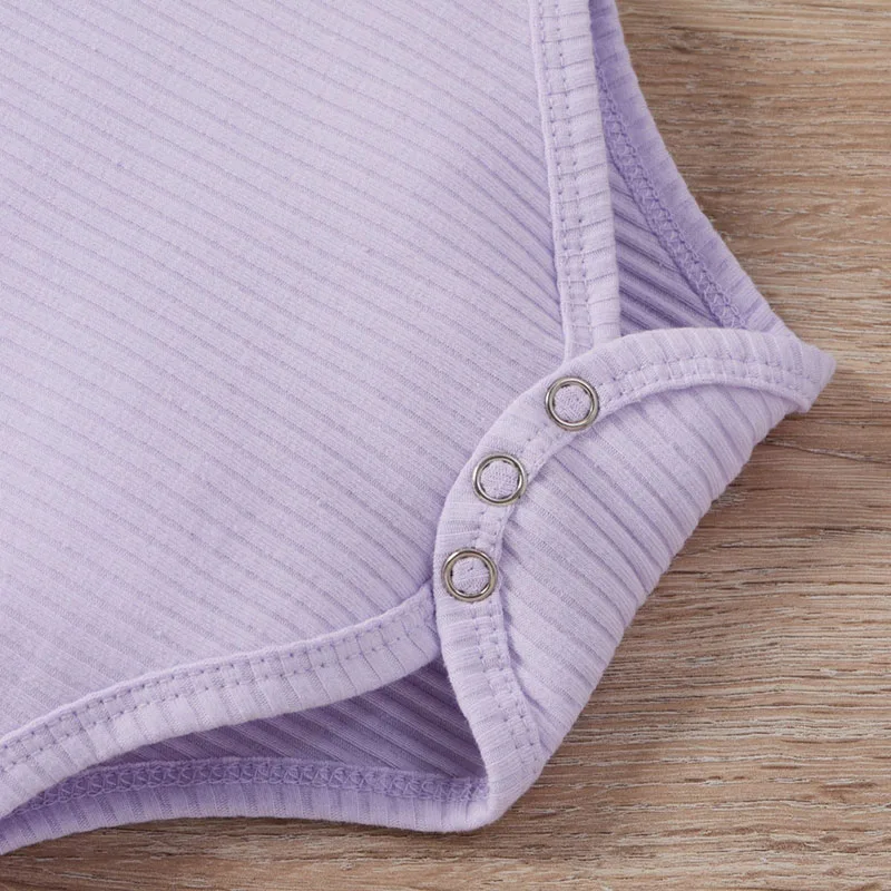 Henley Style Ribbed Pattern Onesie & Drawstring Pants Long Sleeve Sleepwear - Image 3