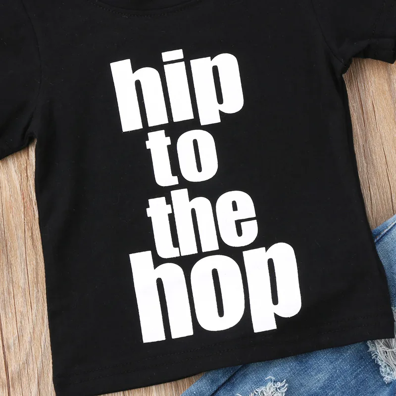 Hip Hop Print Shirt & Ripped Denim Jeans Long Sleeve - Image 4
