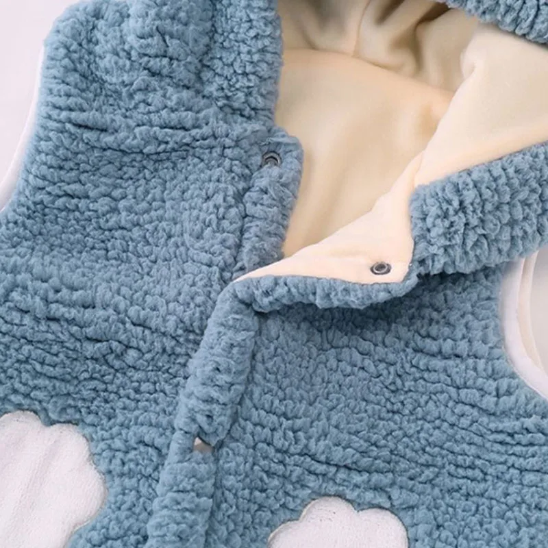 Cartoon Animal Ears Hooded Fleece Vest Jacket Sleeveless - Image 3