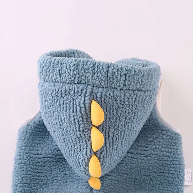 Cartoon Animal Ears Hooded Fleece Vest Jacket Sleeveless - Image 2