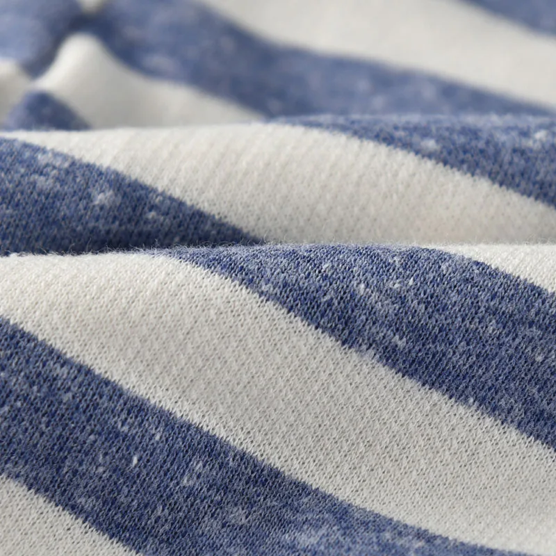 Long Sleeves Hoodie Striped Trousers with Ribbon Headband - Image 7