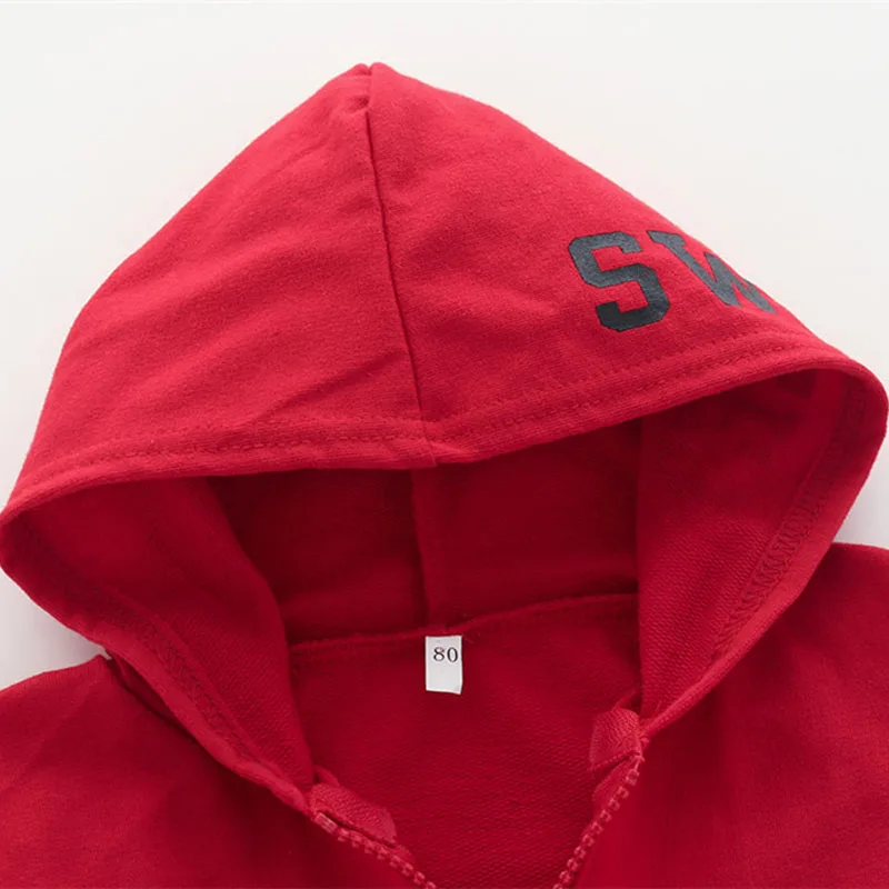 Baby Hoodie Zipper Jacket Outerwear Ripped Long Sleeve - Image 3