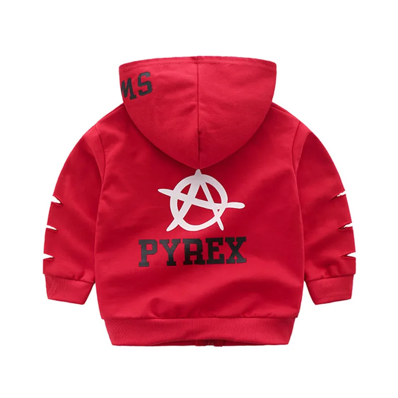 Baby Hoodie Zipper Jacket Outerwear Ripped Long Sleeve - Image 2