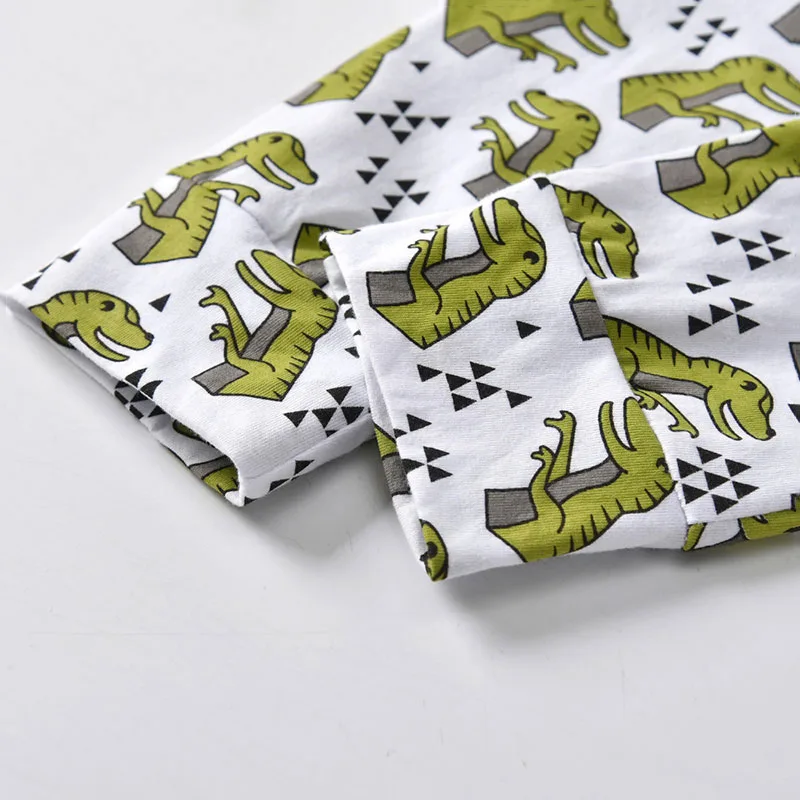 Baby Snackosaurus Dinosaur Shirt, Elastic Pants Sleepwear for Boys & Girls - Image 6