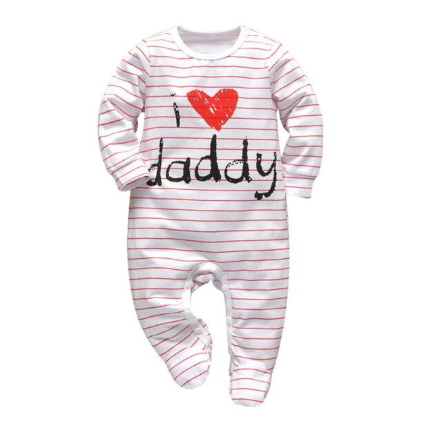 I Love Daddy Baby Jumpsuit Sleepwear