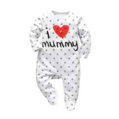 I Love Mommy Baby Jumpsuit Sleepwear