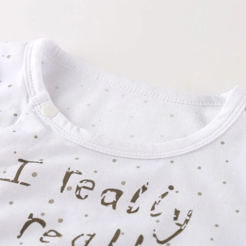 I Really Love My Daddy Long Sleeves Polka Dots Jumpsuit Outfit - Image 2