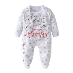I Really Love My Daddy Long Sleeves Polka Dots Jumpsuit Outfit