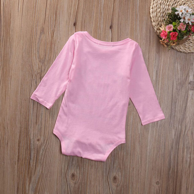 Pink Inspirational Quote "My Attitude" Short Sleeves One-Piece Bodysuit - Image 3