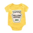 Baby Ketchup Mustard Packet Onesie Short Sleeve