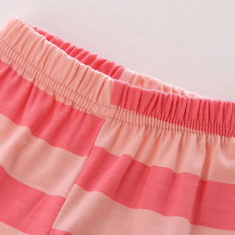 Long Sleeves Kitten Print Bow Tie Dress with Striped Pants - Image 5