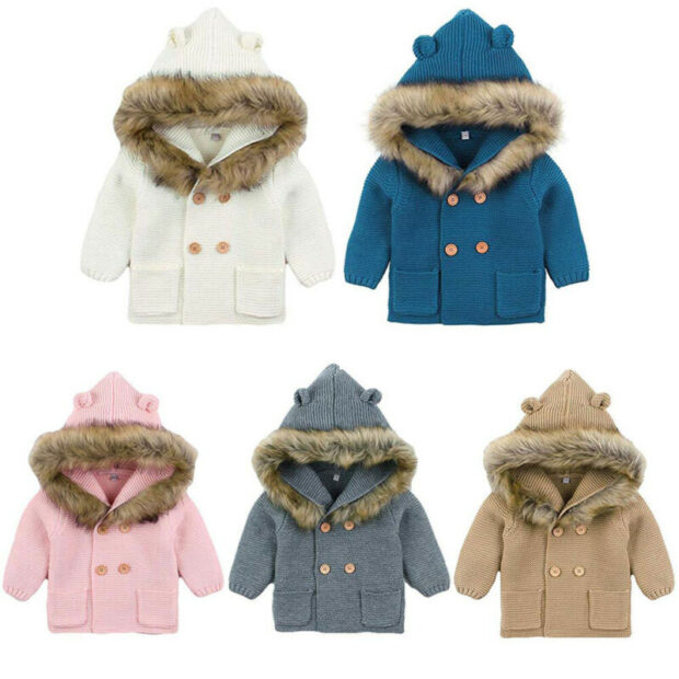 Baby Faux Fur Hooded Jacket for Winter