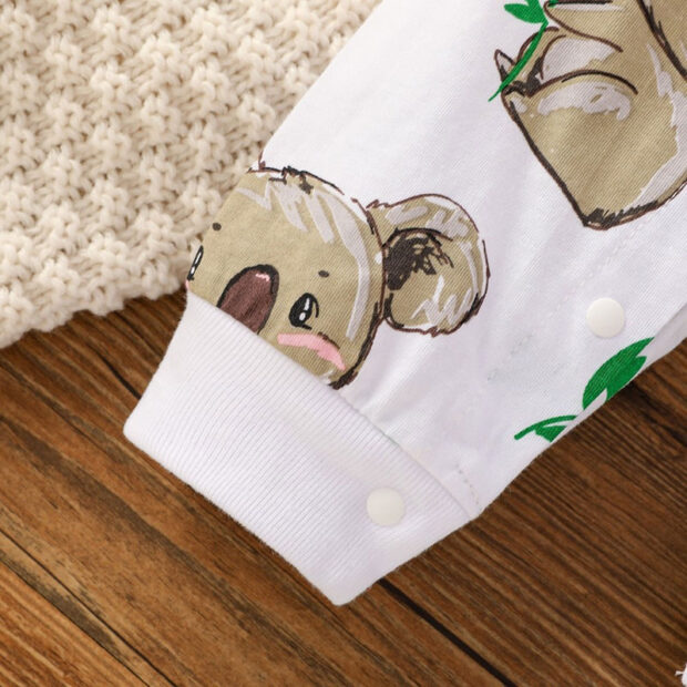 Koala Print Pajamas Romper Long Sleeve - Image 4