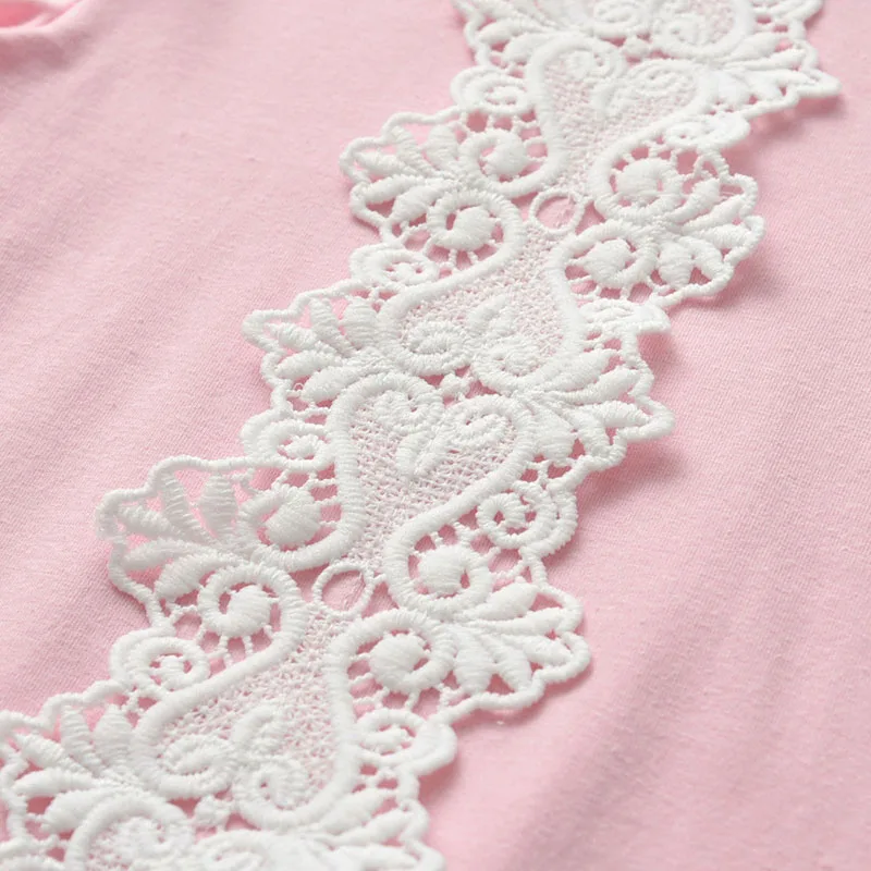 Baby Lace Applique Jumpsuit Long Sleeve with Ruffle Hat - Image 3