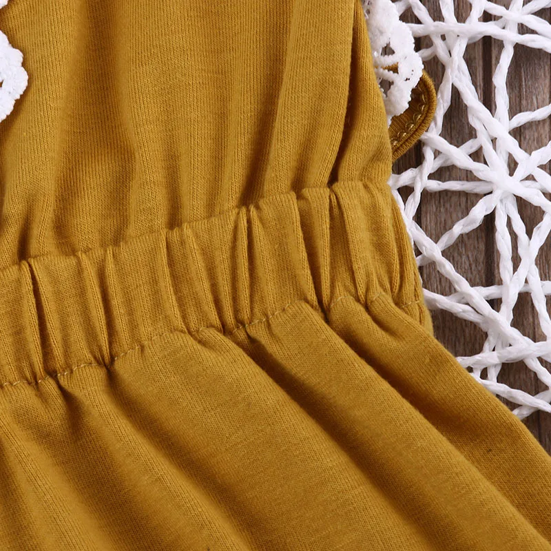 Open Back V-Neck Lace Crochet Romper Sunsuit - Image 6