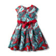 Toddler Girl Leaf Pattern Ribbon Bowknot dress