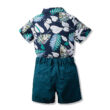 Baby Leaf Pattern Shirt & Shorts Outfit