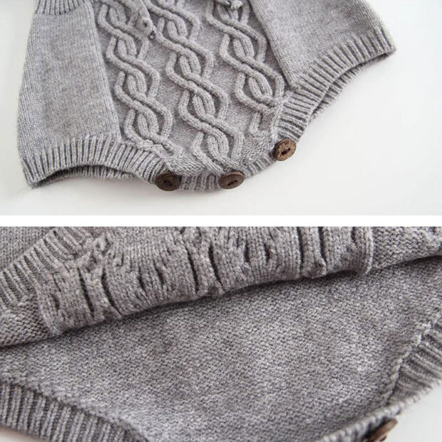 Long Sleeves Plain Top with Criss-Cross Knit Onesie Pullover - Image 5