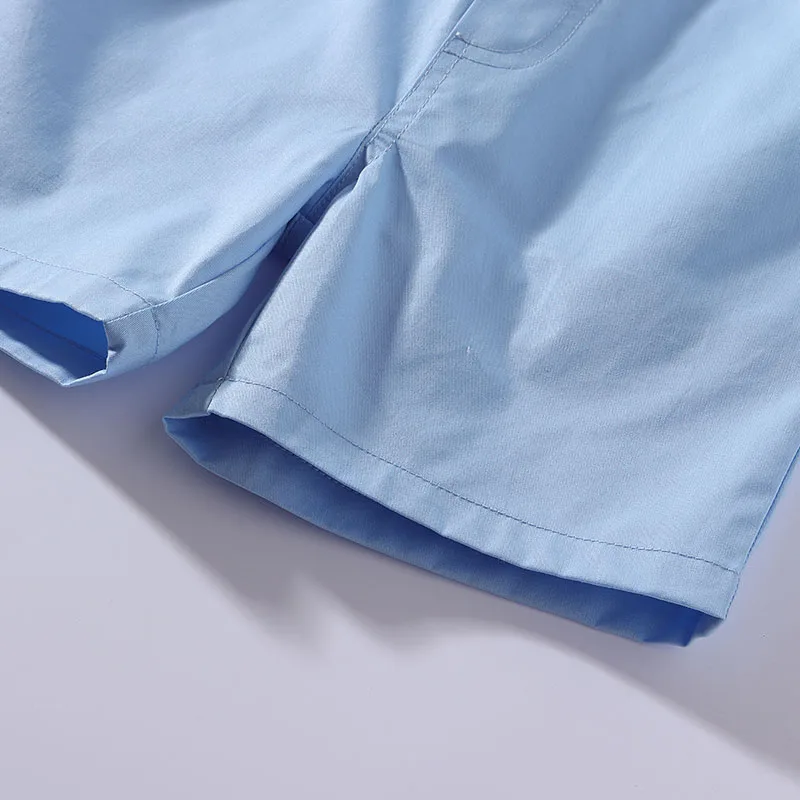 Baby Boy Bow Tie Floral Leaf Pattern Button Shirt, Suspenders Shorts 4 pcs Outfit - Image 11