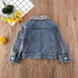 Baby Leopard Pattern Vintage Denim Jacket