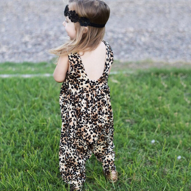 Baby Leopard Harem Romper