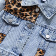 Baby Leopard Pattern Denim Jacket Long Sleeve