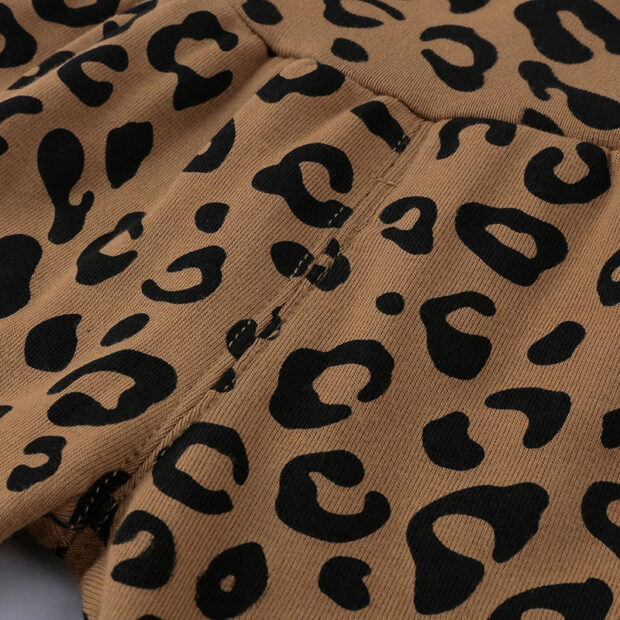 Leopard Pattern Pajamas Shirt & High Waist Pants Long Sleeve - Image 5