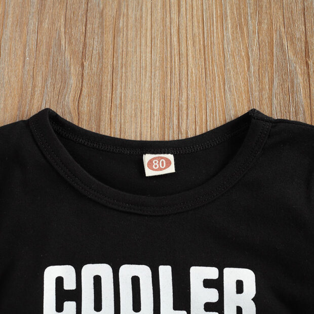 Letter Print Cooler Version of Dad Shirt & Dessert Camouflage Print Shorts Short Sleeve - Image 3