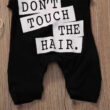 Baby Don't Touch the Hair Hooded Romper