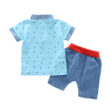 Baby Letter Print Polo Tee & Shorts