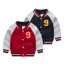 Baseball Letterman Sports Jacket Button Up Long Sleeve