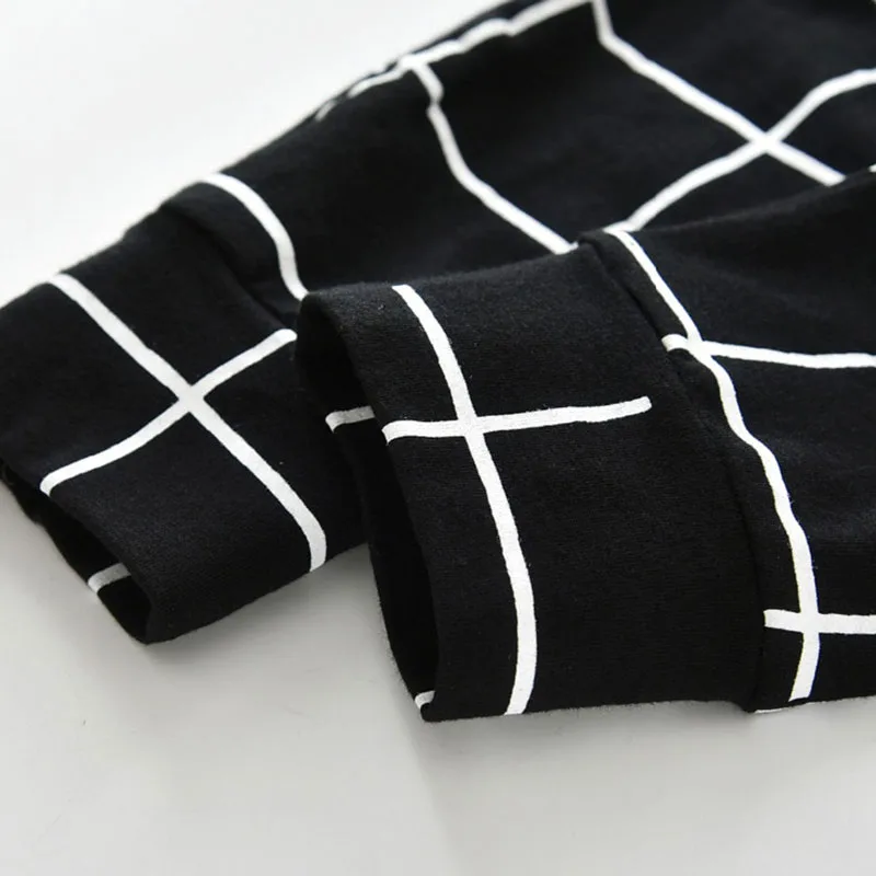 Like a Boss Phrase Long Sleeves Shirt Checked Pattern Pants - Image 5