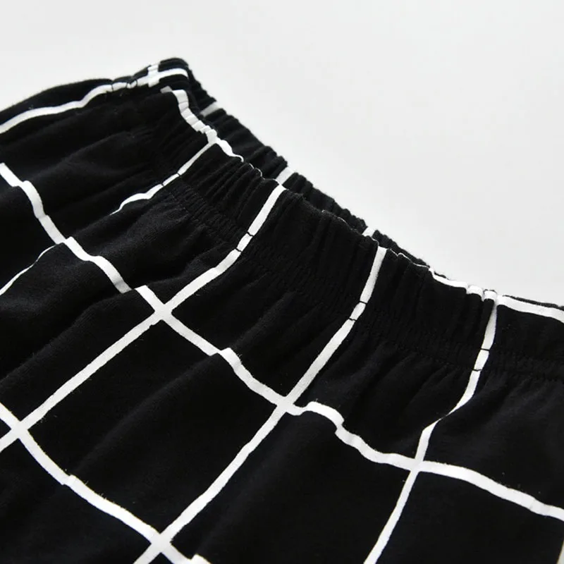 Like a Boss Phrase Long Sleeves Shirt Checked Pattern Pants - Image 4