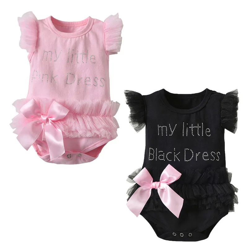 Little Princess Ballet Ribbon Bodysuit Lace Dress