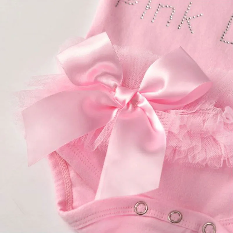 Little Princess Ballet Ribbon Bodysuit Lace Dress - Image 6