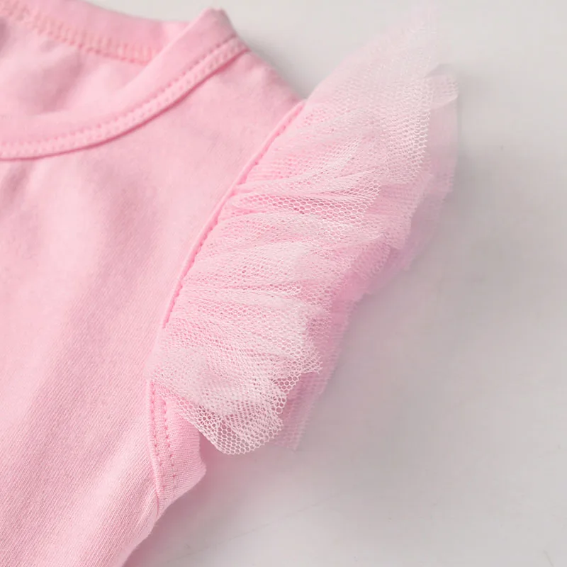 Little Princess Ballet Ribbon Bodysuit Lace Dress - Image 3