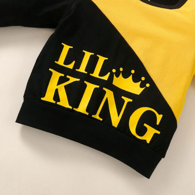 Little King Crown Sweatshirt & Elastic Pants Long Sleeve - Image 4