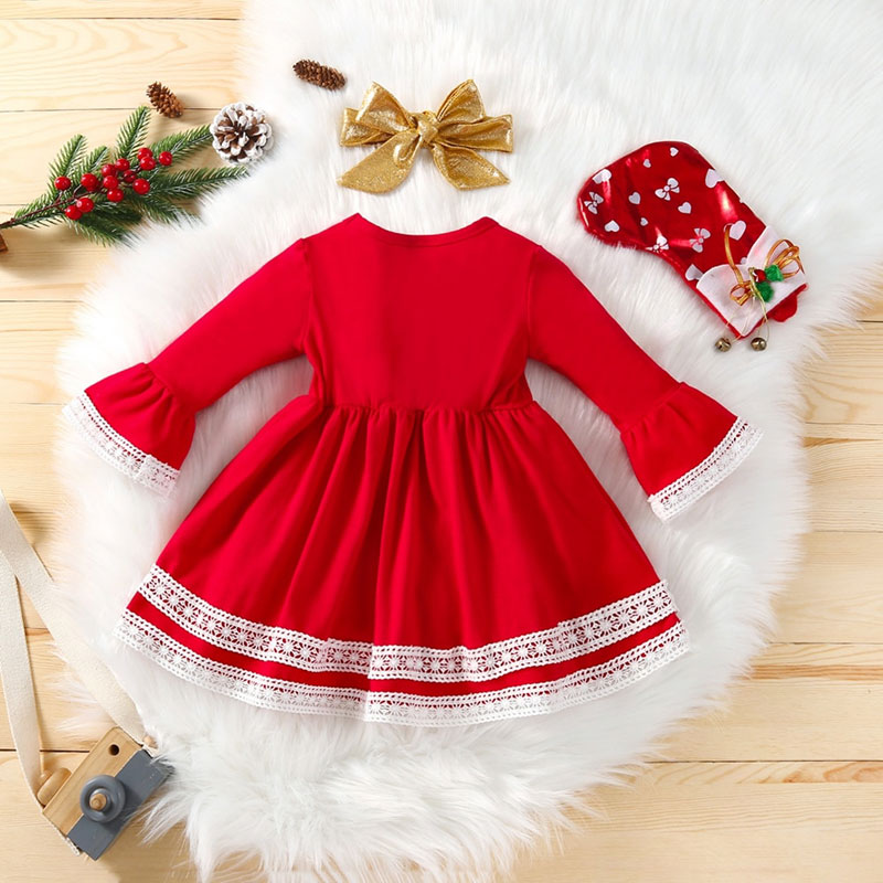 Long sleeve sales christmas dress baby